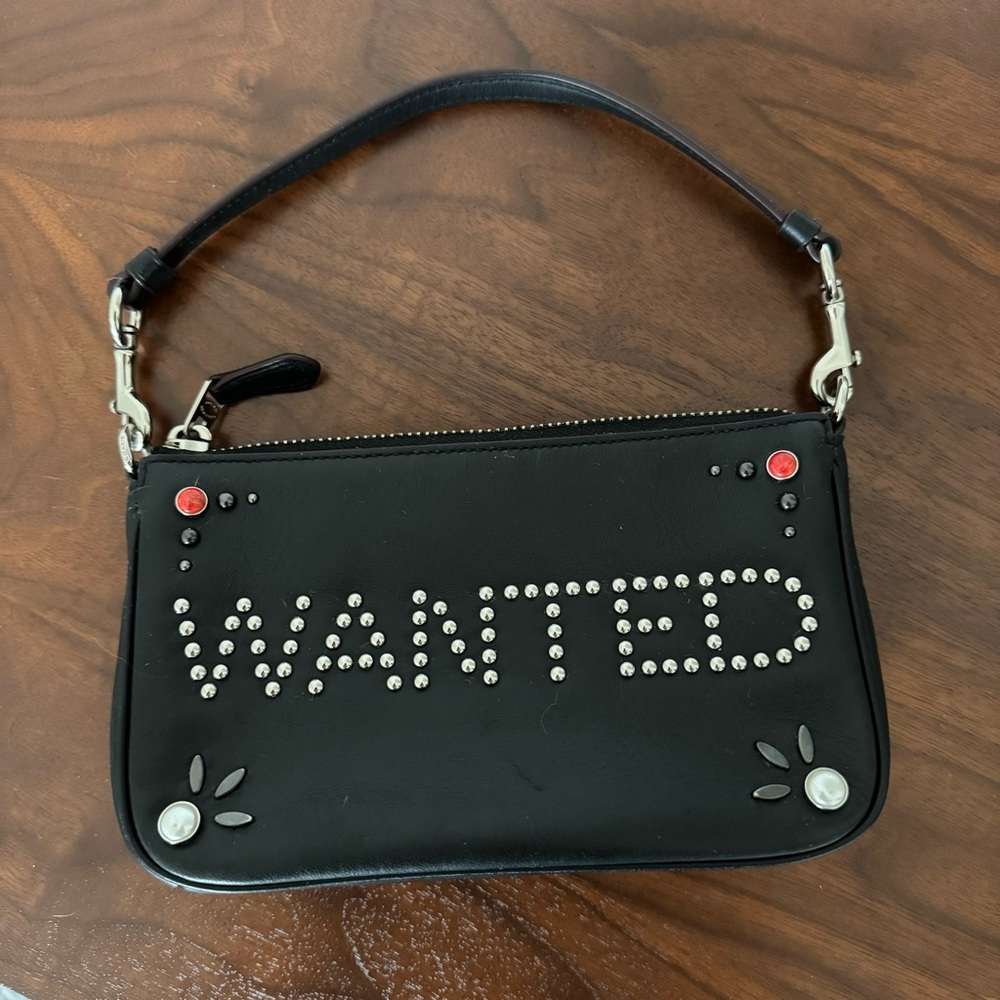 Coach Nolita 19 Wanted Western Bag Pouch Rivets Clutch Pearls Studs Stagecoach